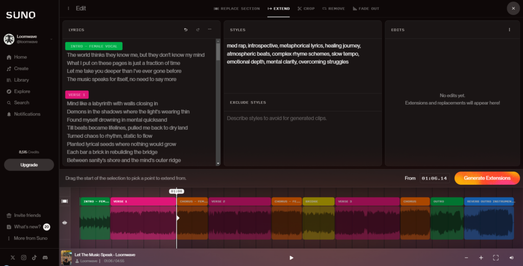 “Let The Music Speak”: From Anxiety to Art Through AI Music Production