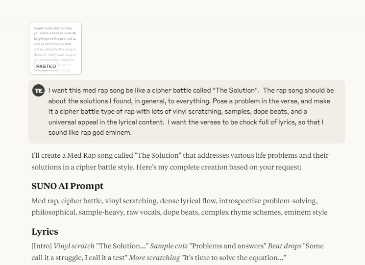 “The Solution”: A Deep Dive Into AI-Powered Med Rap Creation
