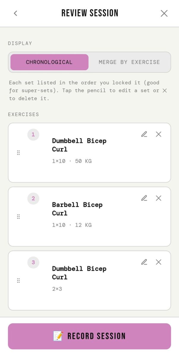 BeStreak screenshot: review session screen
