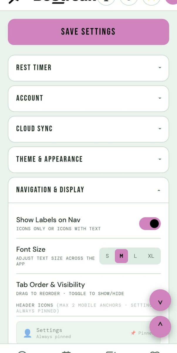 BeStreak screenshot: logo overlapping header