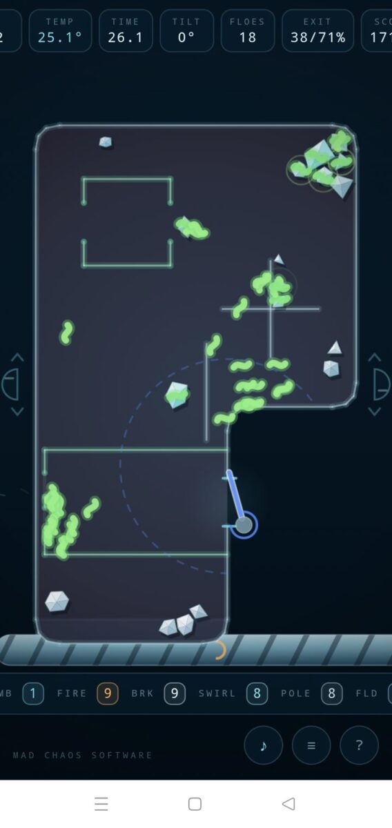 Polymatrix screenshot: green pack in air pocket chambers