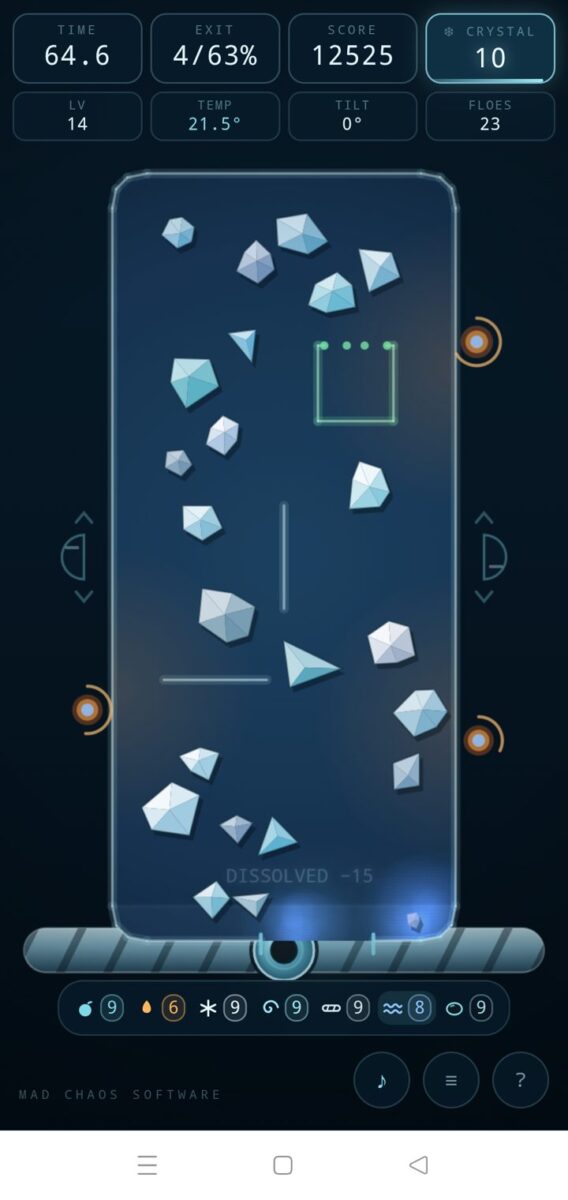 Polymatrix screenshot: hot beads on the glass walls