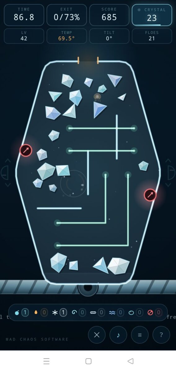 Polymatrix screenshot: hexagon flask level 42