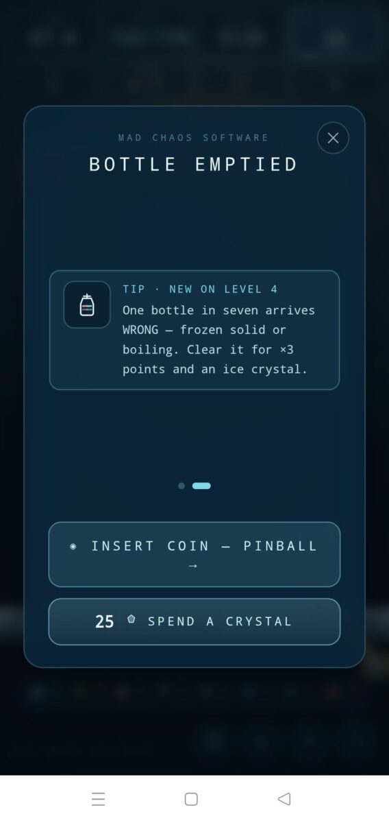 Polymatrix screenshot: new tip wrong temperature bottle