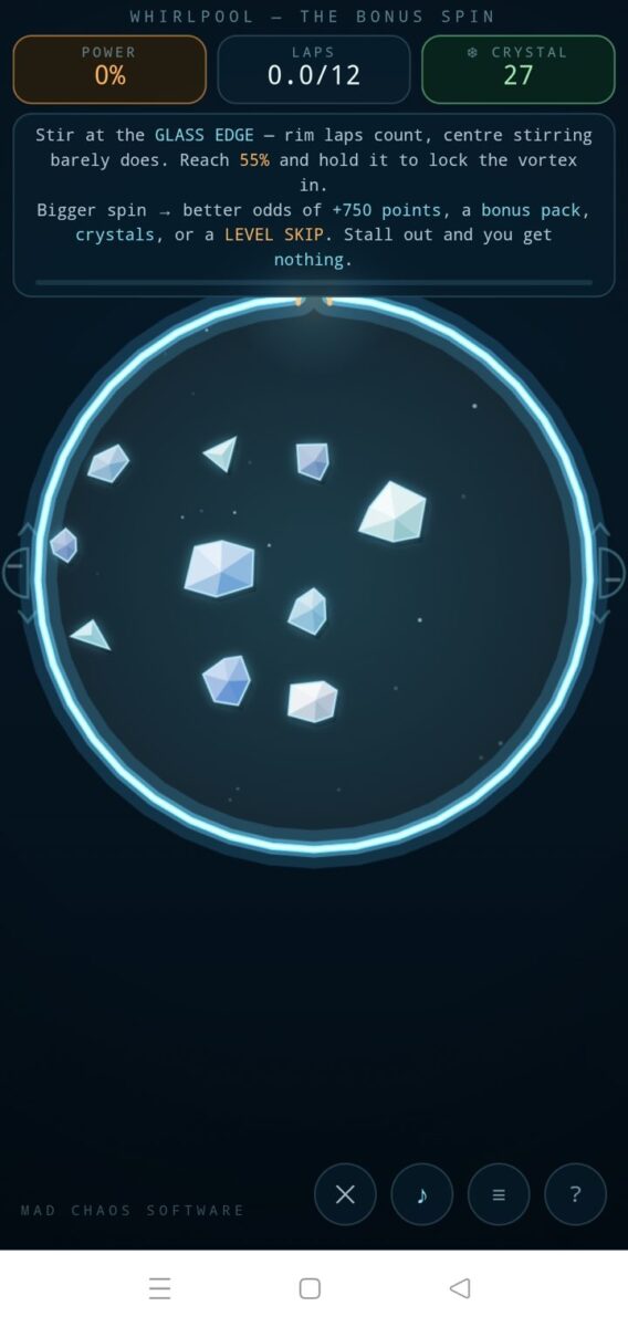 Polymatrix screenshot: whirlpool bonus spin