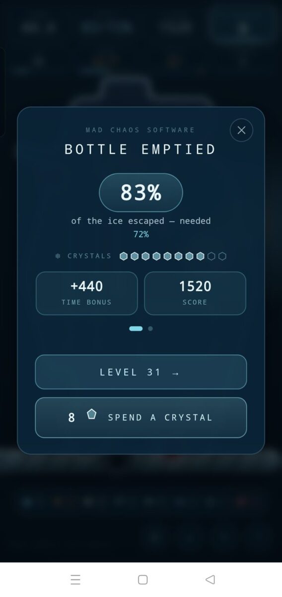 Polymatrix screenshot: crystal tracker circles
