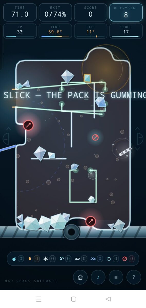Polymatrix screenshot: slick pack gumming