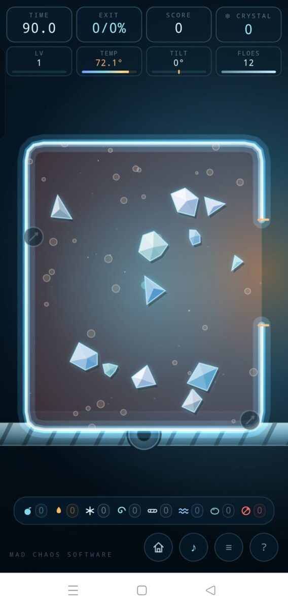 Polymatrix screenshot: level 1 warm water