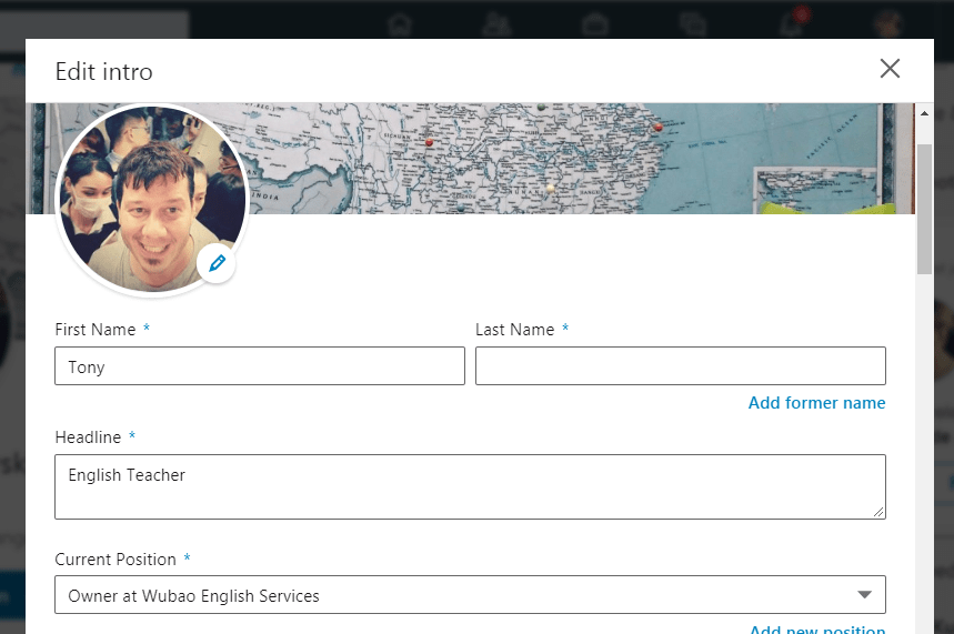 LinkedIn Profile For English Teaching