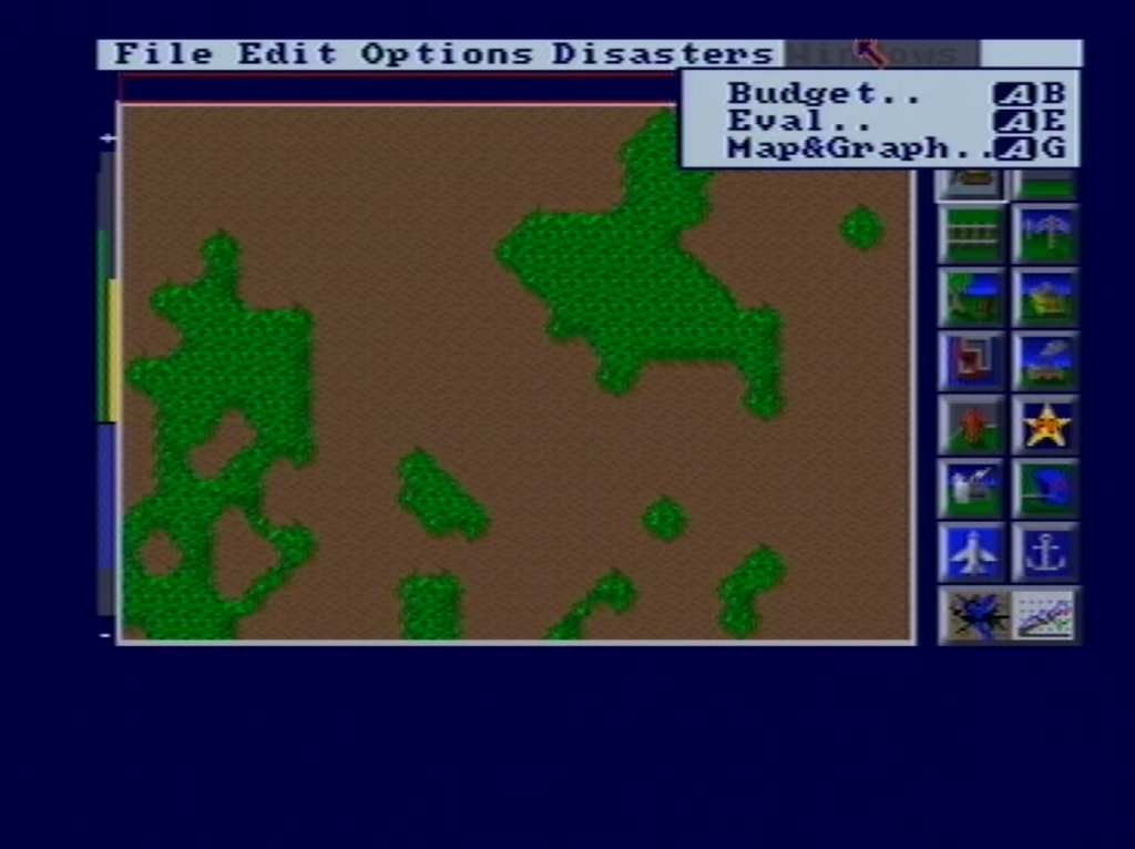 Sim City Windows Menu