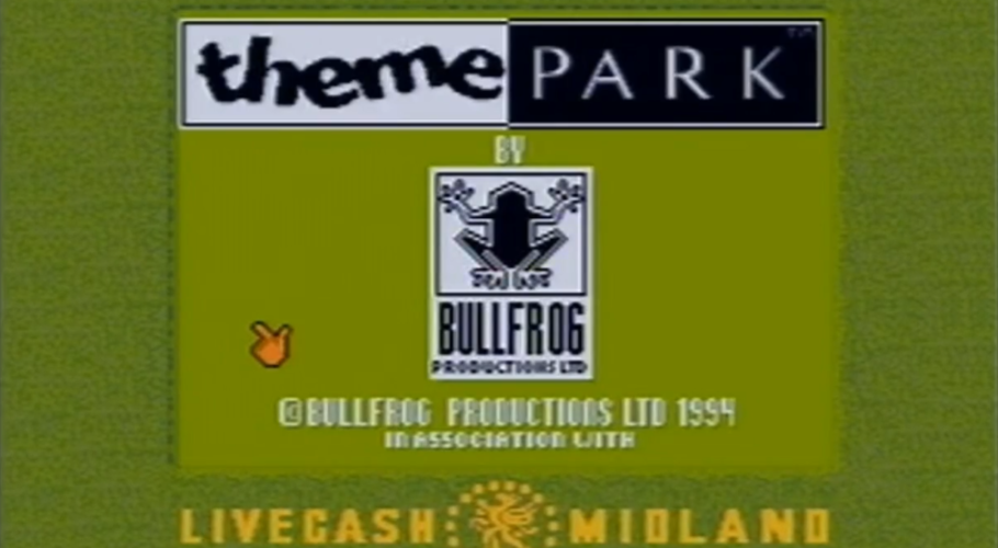 Theme Park Logo Splash Screen Credits Bullfrog Livecash Midland
