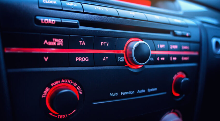 car audio system with radio and CD player