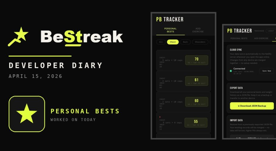 BeStreak developer diary feature image 20260415