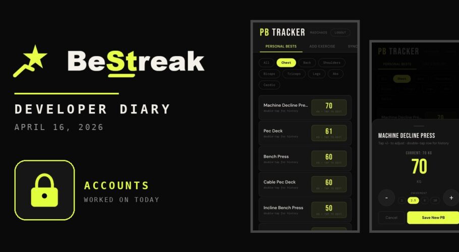 BeStreak developer diary feature image 20260416