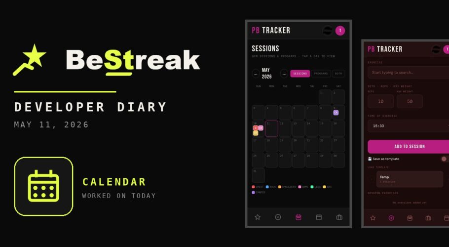 BeStreak developer diary feature image 20260511