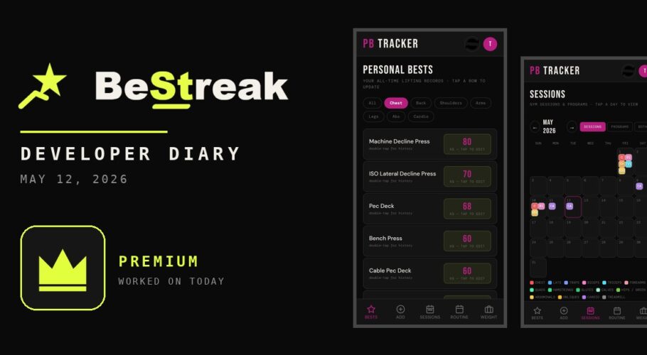 BeStreak developer diary feature image 20260512