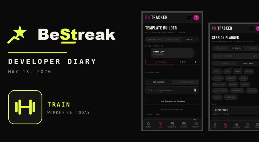 BeStreak developer diary feature image 20260513