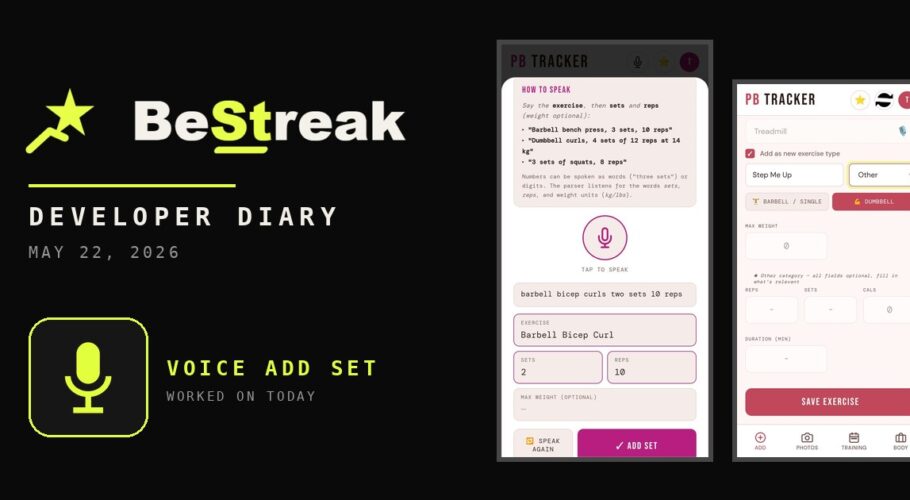 BeStreak developer diary feature image 20260522