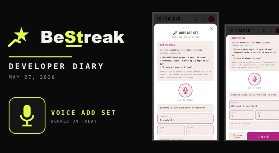 BeStreak developer diary feature image 20260527