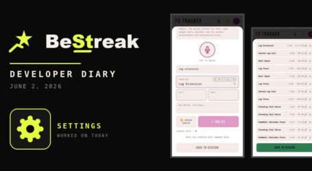 BeStreak: Developer Diary | Machine Settings and a Personal Best Badge, Tested on Leg Day (June 2, 2026)