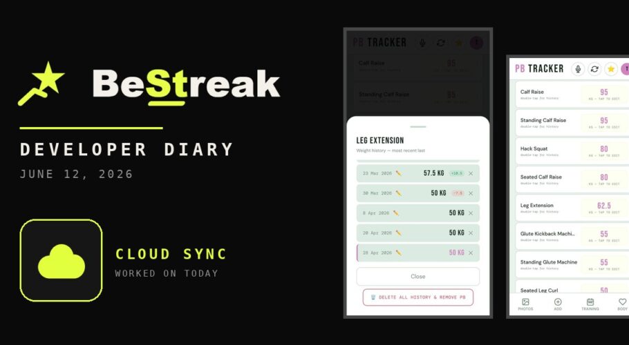 BeStreak developer diary feature image 20260612