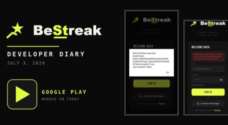 BeStreak: Developer Diary | Into Google Play Console, and Forty Four Screenshots (July 3, 2026)