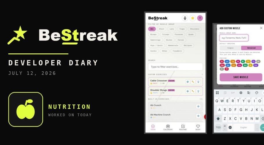 BeStreak developer diary feature image 20260712