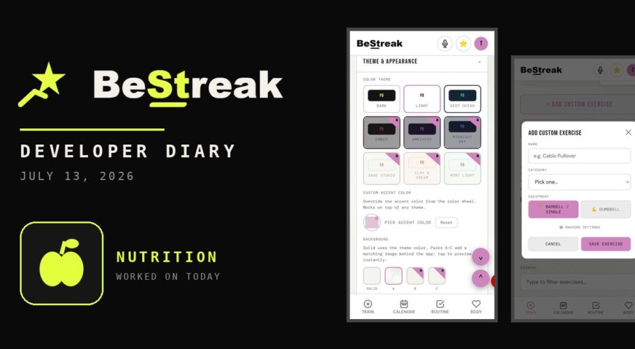 BeStreak developer diary feature image 20260713