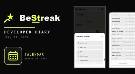 BeStreak: Developer Diary | Calendar Overlays, Meal Plans and a Direct Way to Add a Personal Best (July 25, 2026)