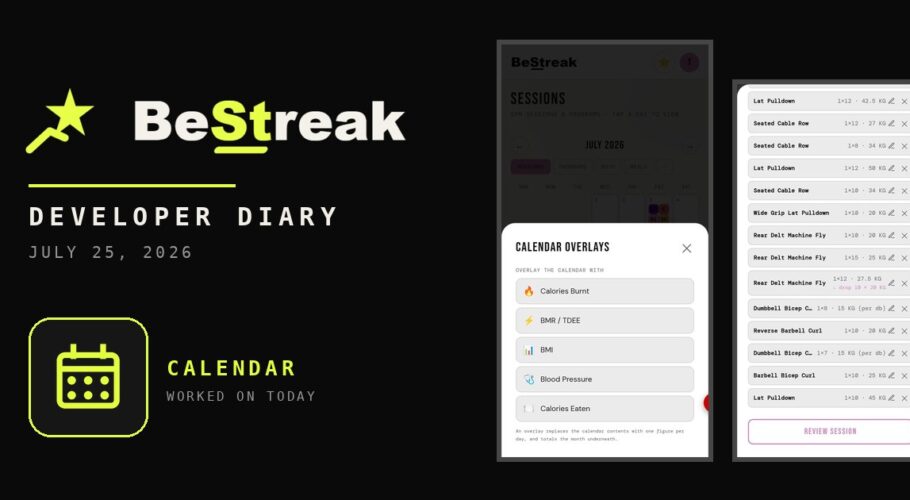BeStreak developer diary feature image 20260725