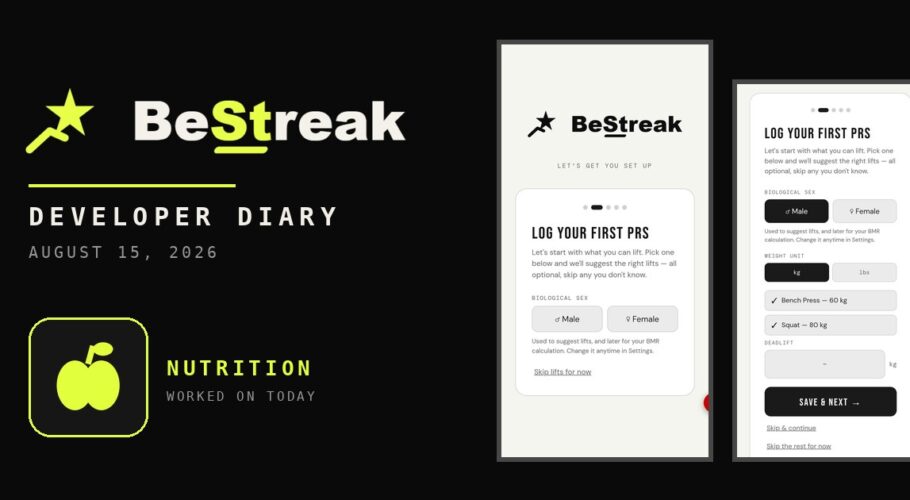 BeStreak developer diary feature image 20260815