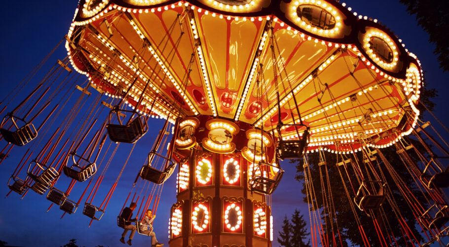 fishers ghost festival carousel merry go round amusement park night