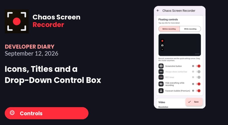 Chaos Screen Recorder Developer Diary featured image for 2026-09-12