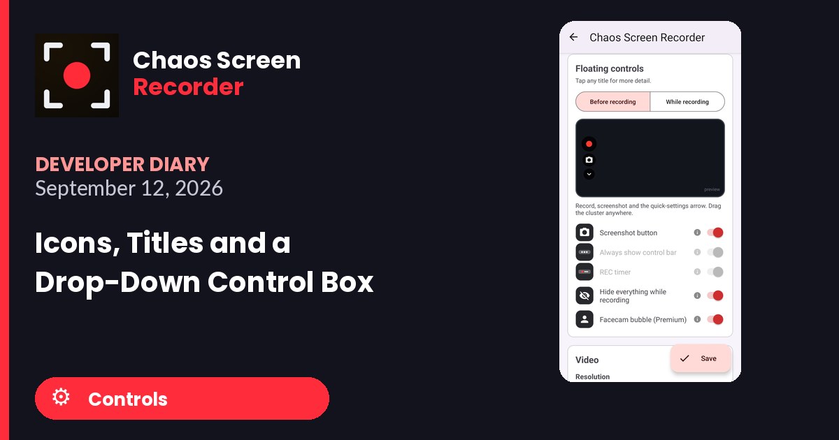 Chaos Screen Recorder Developer Diary featured image for 2026-09-12
