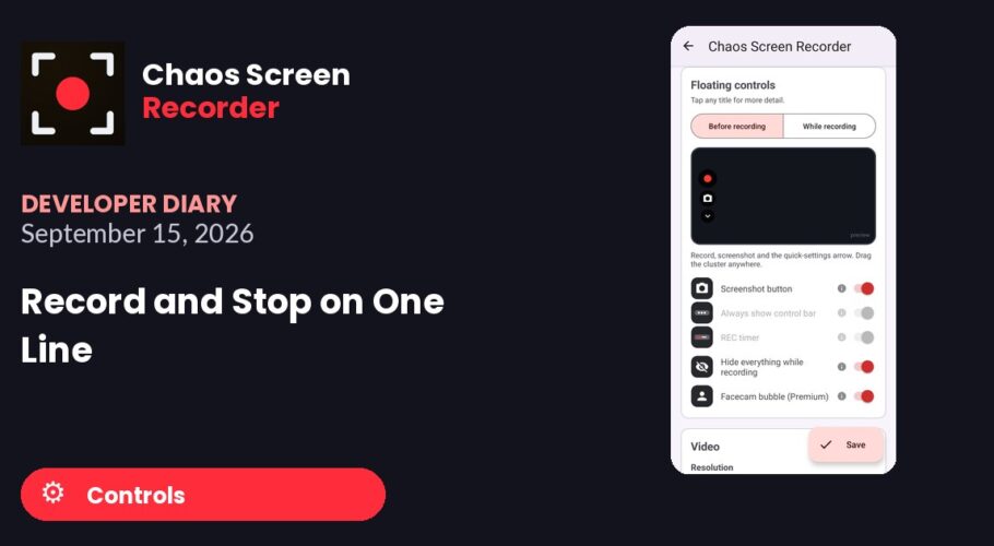 Chaos Screen Recorder Developer Diary featured image for 2026-09-15