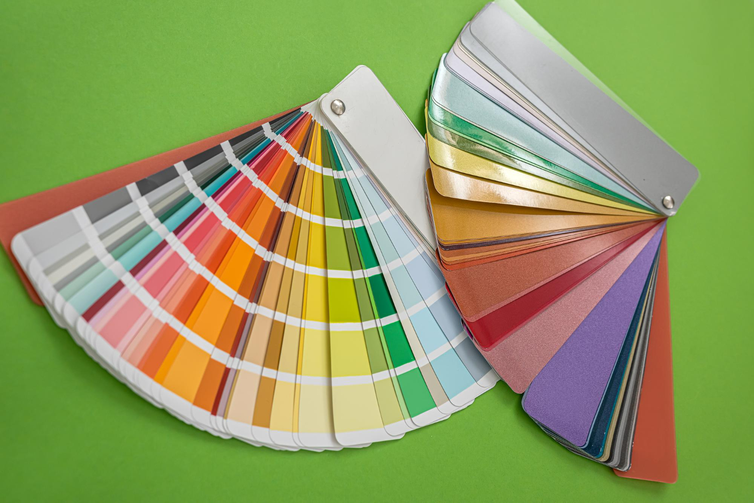 colored new fan templates with different colors stand