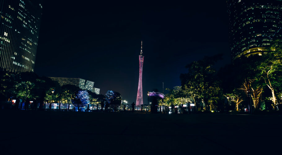 canton tower guangzhou china urban landscape guangzhou city close canton tower