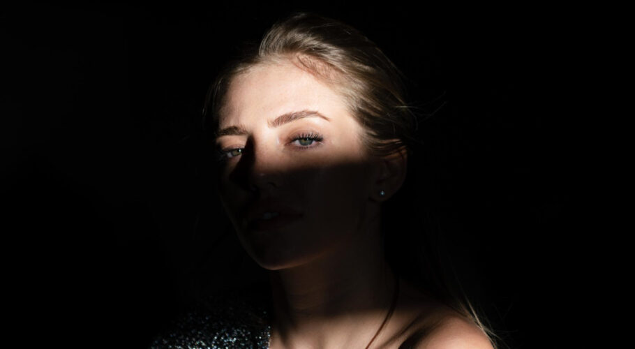 elegant young woman posing