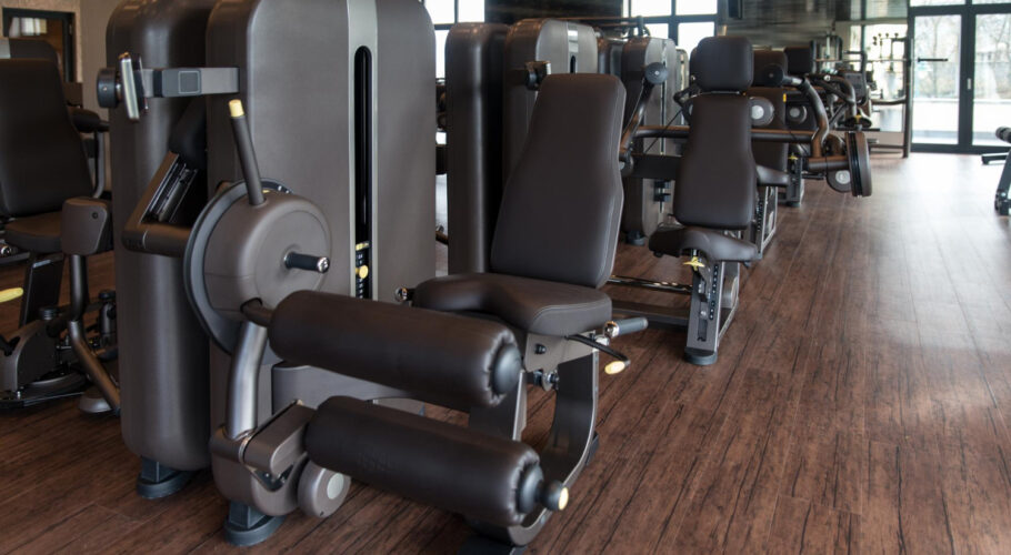 equipment machines modern gym room fitness center