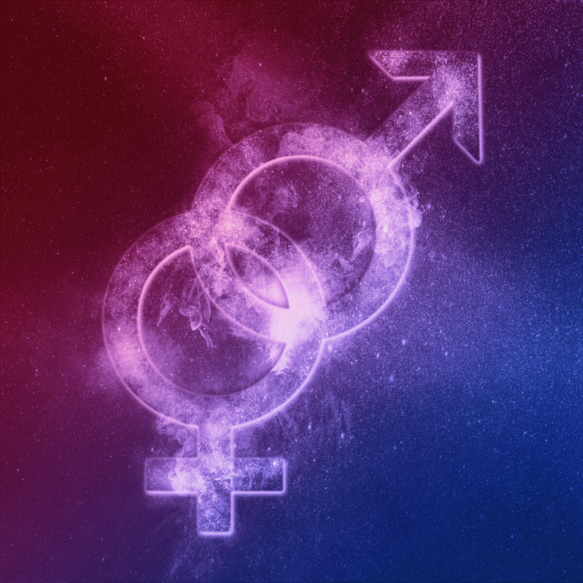 heterosexual symbol red blue heterosexual sign
