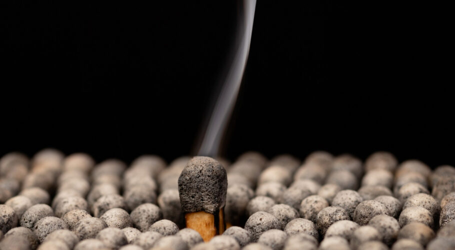 macro dark burned heads matches one big safety match as symbol failed leadership