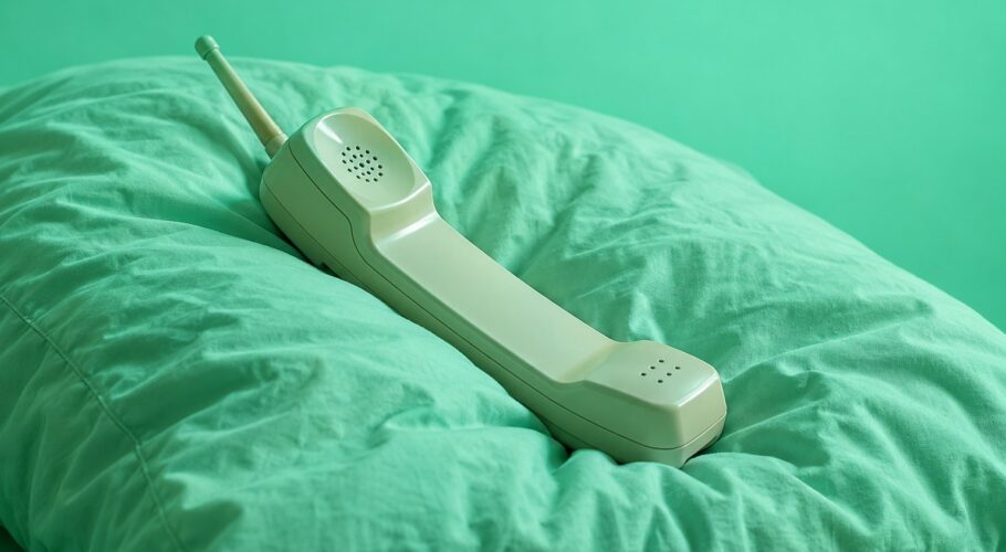 Cordless phone on a pillow