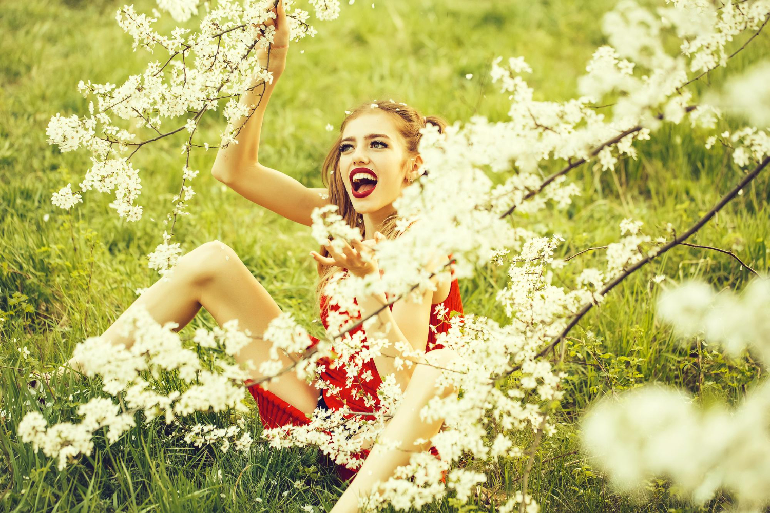 pretty girl in blossom lyssa