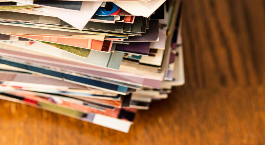 stack old photo prints memories be digitized